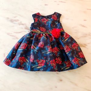 Navy party dress with petticoat